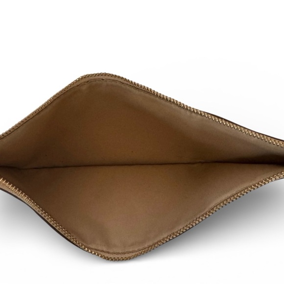 Coach Signature PVC Zip Pouch Wallet Gray 9.5” x 4.5” - Picture 4 of 4